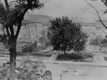 Rubble of houses in Greenwood, Tulsa, after the 1921 race massacre.